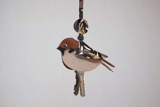 Birdie Key case | Fluffy Sparrow